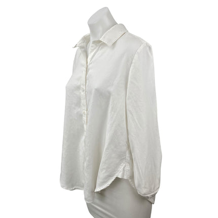 Anthropologie Cloth & Stone Women's White Long Sleeve Button Up Shirt Top Size M