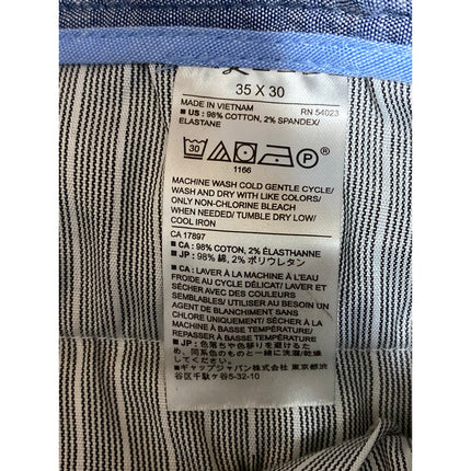 NEW Banana Republic Men's Blue Stretch Slim Fit Trousers Dress Pants Size 35