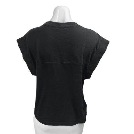 Zara Women's Black Short Sleeve Crew Neck Basic Casual T Shirt Tee Top Size M