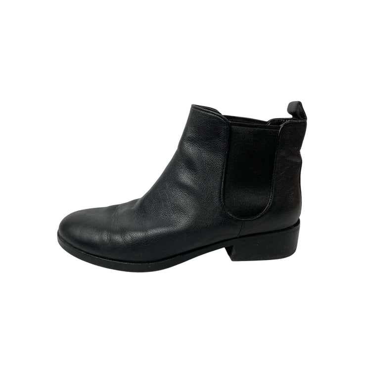 Cole Haan Landsman Womens Black Leather Almond Toe Slip On Chelsea Ankle Boots 7
