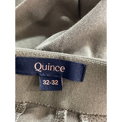 Quince Men's Green High Rise Tapered Boyfriend Chino Trousers Dress Pants 32x32