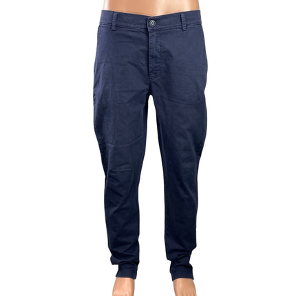 August 1810th C Men's Navy Blue Mid Rise Straight Leg Trousers Pants Size 34