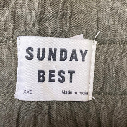 Aritzia Sunday Best Women's Green High Rise Tapered Trousers Jogger Pants Sz XXS