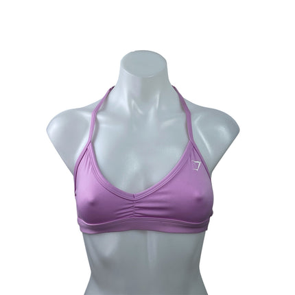 Gymshark Minimal Halterneck Pink Yellow Bundle Lot of 2 Sports Bra Tank Top Sz S