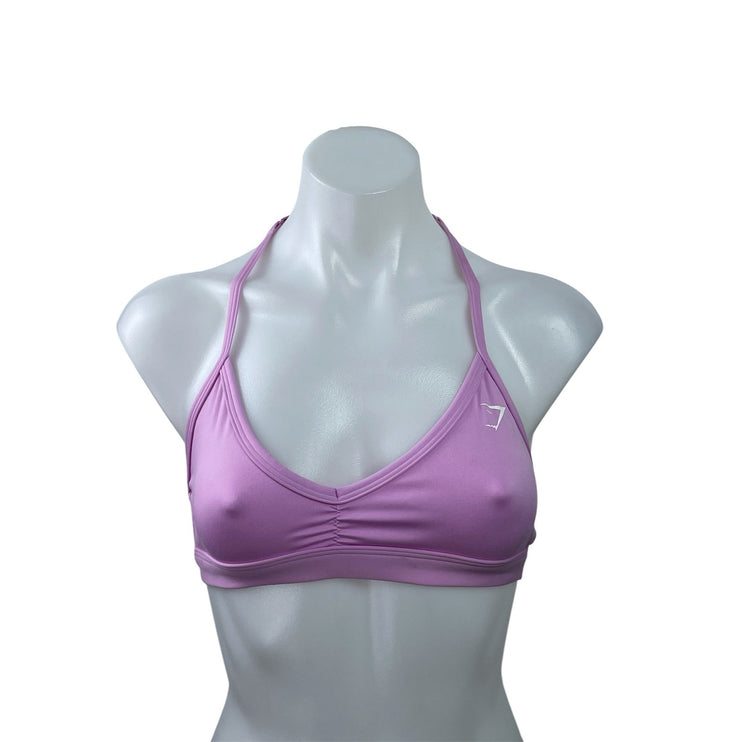 Gymshark Minimal Halterneck Pink Yellow Bundle Lot of 2 Sports Bra Tank Top Sz S