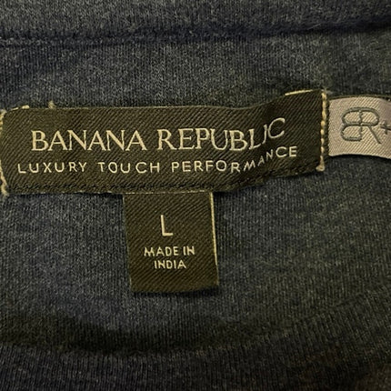 Banana Republic Luxury Touch Men's Blue Short Sleeve Performance T-Shirt Top L