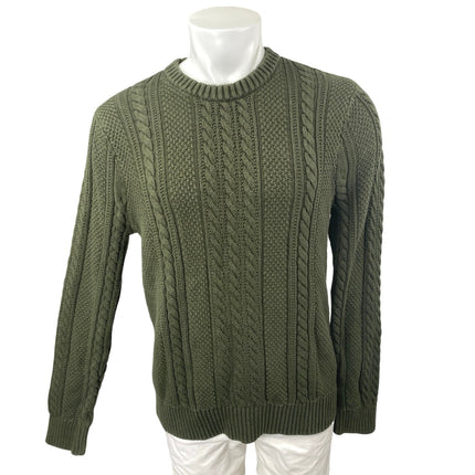 Goodfellow & Co Men's Green Cable Knit Long Sleeve Sweatshirt Sweater Top Size L