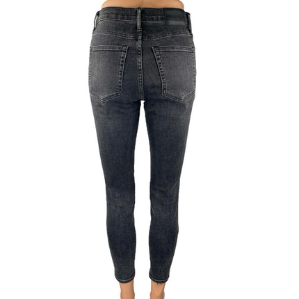 Everlane Women's Black Wash Button Fly High Rise Skinny Leg Denim Jeans Pants 27
