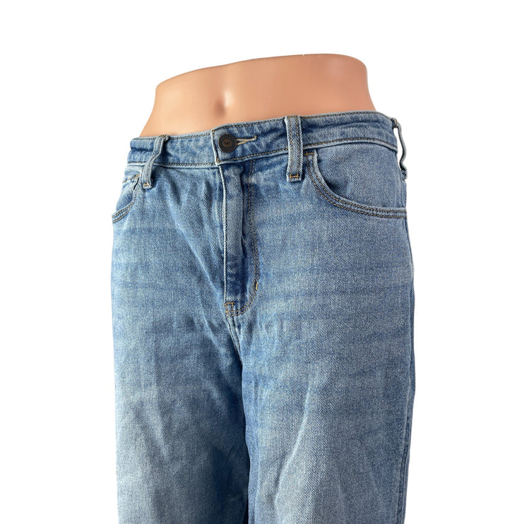 Hollister Women's Blue Medium Wash High Rise Straight Leg Denim Jeans Size 29
