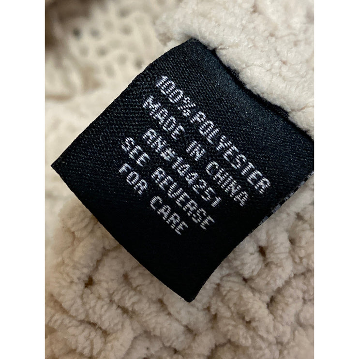 Moon & Madison Women's Cream Cable Knit Long Sleeve Cardigan Sweater Top Size S