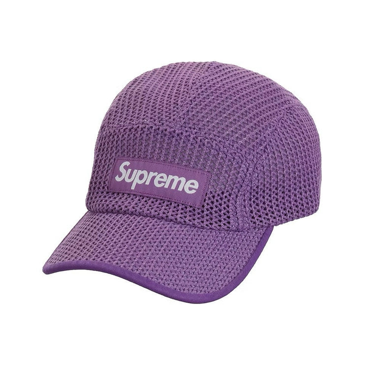 Supreme Purple Mesh String Camp Adjustable Strap Cap Hat One Size