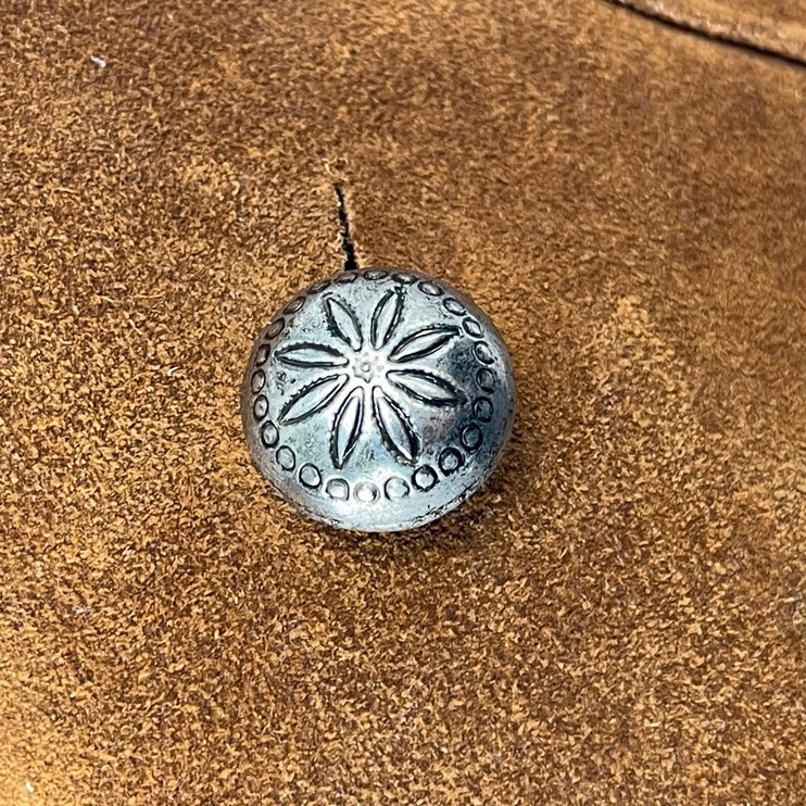 Taos Brown Fringed Suede Leather Tie Button Mid Calf Moccasin Boots Size 10.75