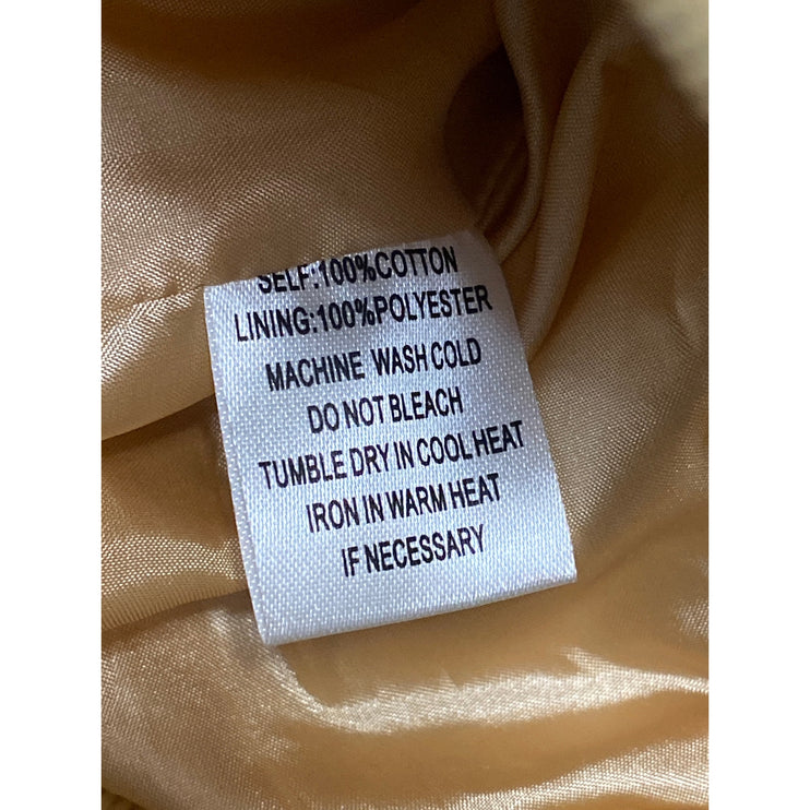 Cotton Candy LA Womens Yellow Quilted Mock Neck Long Sleeve Puffer Coat Jacket M