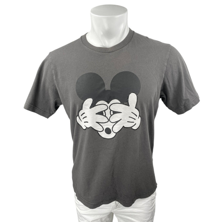 Uniqlo Geoff McFetridge Men's Black Disney Mickey Mouse T Shirt Tee Top Size M
