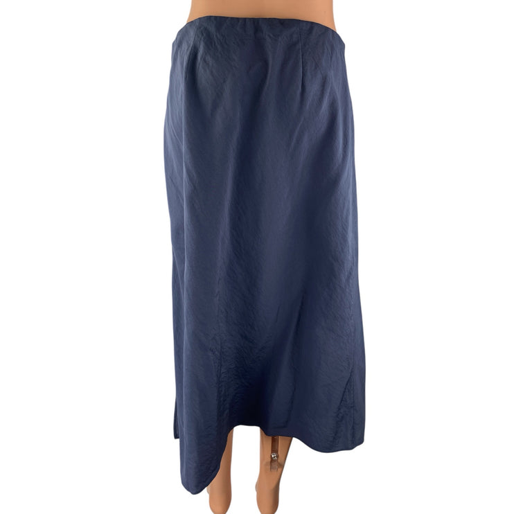 Madewell Aline Women's Blue High Waist Midi Straight A-Line Flared Skirt Size 6