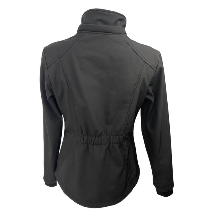 Free Country Women's Black Long Sleeve Full Zip Waterproof Rain Coat Jacket Sz S