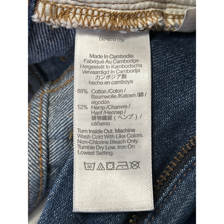 Madewell Women's Blue High Waisted Straight Wide Leg Denim Jeans Pants Size 25