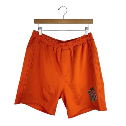Reunion Outfitters Men's Orange Elastic Waist Embroidered Casual Sweat Shorts L