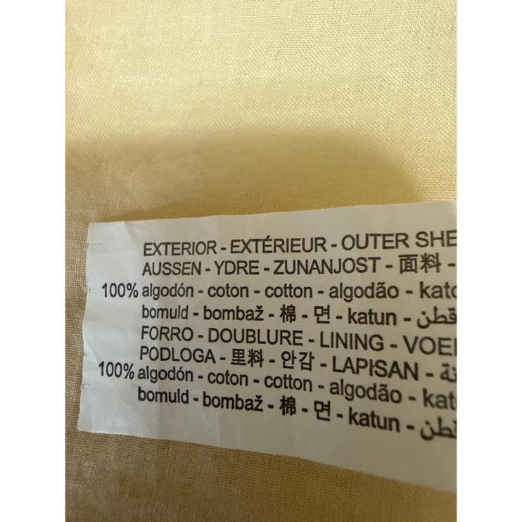 Zara Women's Yellow Strapless Sleeveless Bandeau Bustier Wrap Tube Blouse Top L