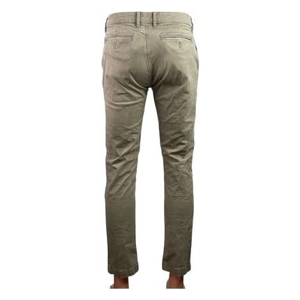 Flint and Tinder Men's Gray Slim Fit Straight Leg Chino Khaki Trousers Pants 30