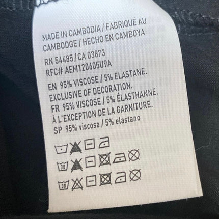 American Eagle Outfitters Black Floral Embroidered Long Sleeve Shirt Top Size S