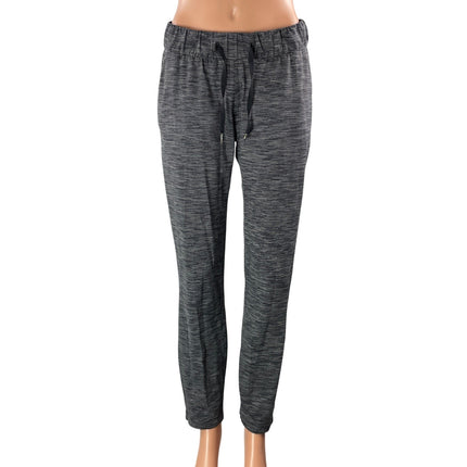 Lululemon Jet Women's Heather Black Mid Rise Slim Tapered Trousers Pants Size 4