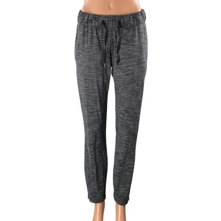 Lululemon Jet Women's Heather Black Mid Rise Slim Tapered Trousers Pants Size 4