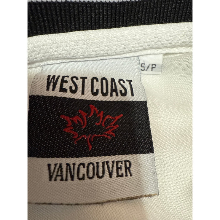 West Coast Vancouver Canada Men's White Short Sleeve Hockey Jersey Top Size S