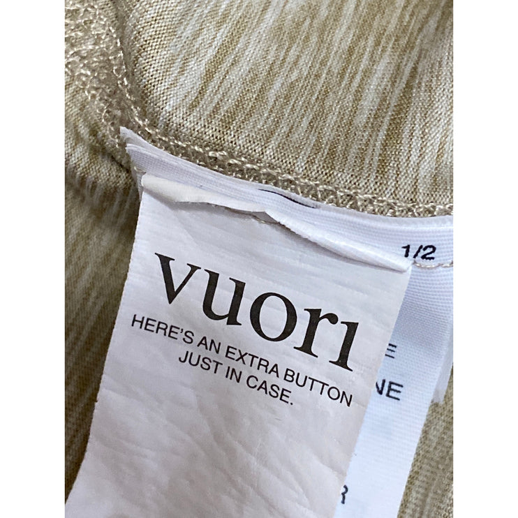 Vuori Men's Beige Heather Long Sleeve Henley Basic Casual T Shirt Tee Top Size L