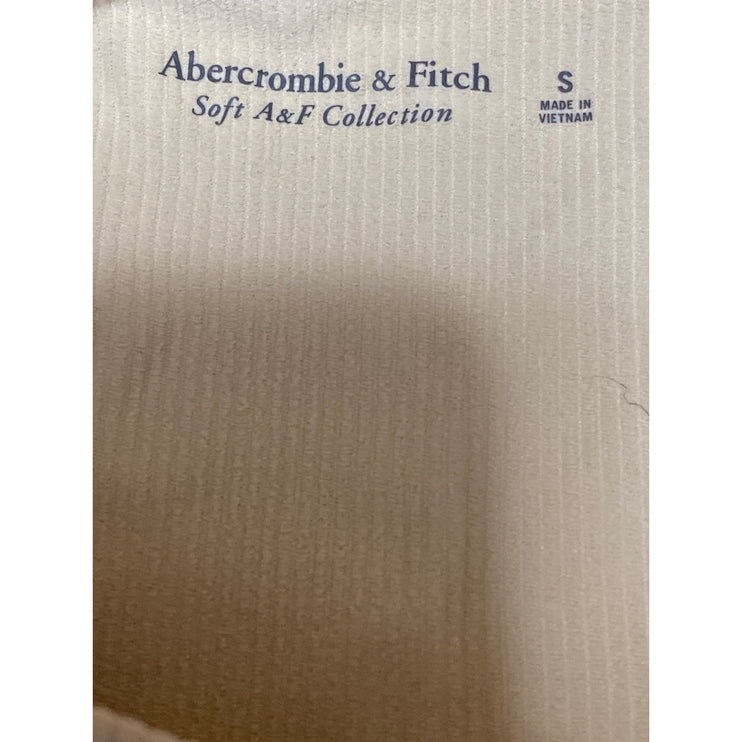 NEW Abercrombie & Fitch Cream Sleeveless Zip Knit Thong Tank Bodysuit Top Size S