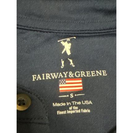 NEW Fairway & Greene Men's Navy Blue Short Sleeve Golf Polo Shirt Top Size S