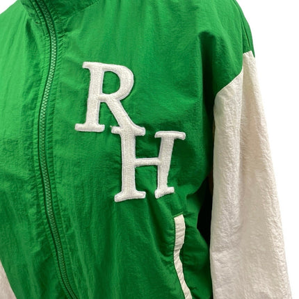 Recreational Habit Green Full Zip High Neck Long Sleeve Windbreaker Jacket Sz S