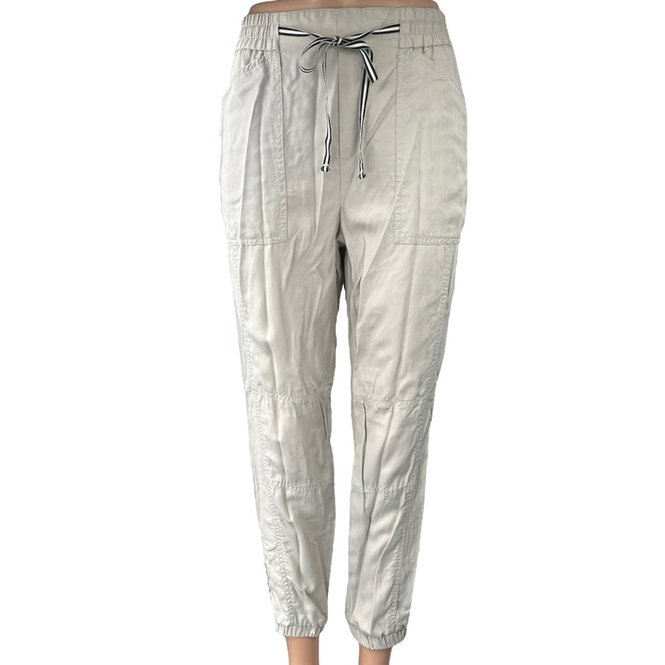 Banana Republic White Elastic Waist Windbreaker Parachute Jogger Sweat Pants S