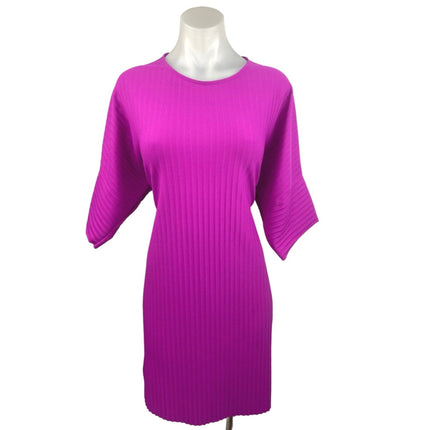 COS Purple Crew Neck Dolman Sleeve Stretch Knee Length Mini Sheath Dress Size S