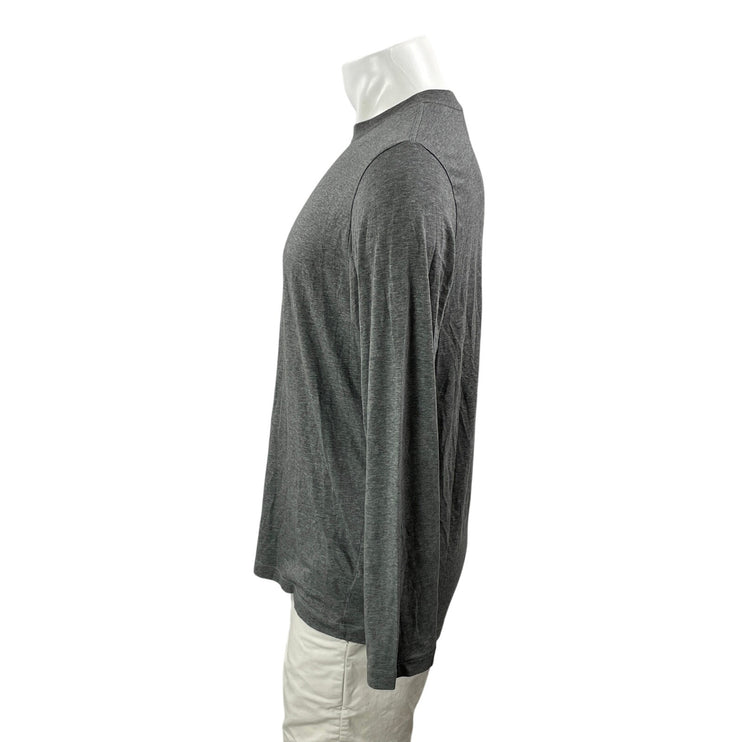 Skims Men's Gray Heather Crew Neck Lounge Long Sleeve T Shirt Tee Top Size M