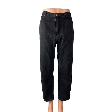 Love Bonito Women's Black High Waisted Loose Straight Leg Denim Jeans Size S