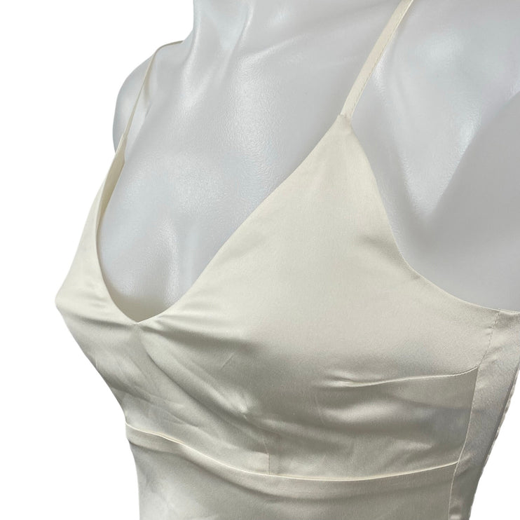 Abercrombie & Fitch Satin Sleeveless Crop Bustier Bralette Cami Tank Top Size XS