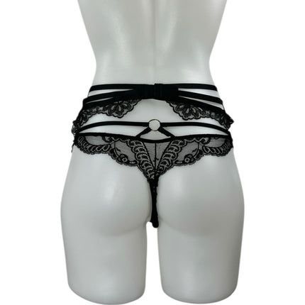 Aubade Women's Black Lace Sheer Corset Garter Belt Waist Cincher Linge Brie Aubade Women's Black Lace Sheer Corset Garter Belt Waist Cincher Linge Brie