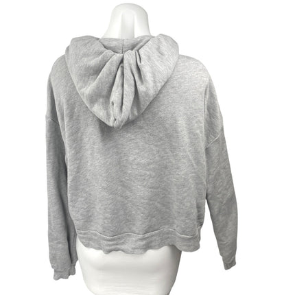 Wildfox Womens Gray Rhinestone Beaded Hoodie Hooded Zip Up Sweatshirt Top Size S