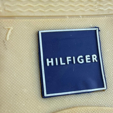 Tommy Hilfiger Renegade Women's Black Round Toe Lace Up Duck Rain Boots Size 7