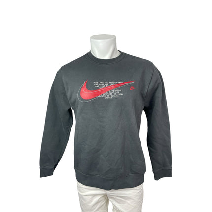Nike Sportswear Swoosh Fleece Crew Graphic Activewear Athletic Sweatshirt Top M