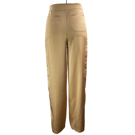 Tularosa Women's Beige Tan High Waisted Pocket Front Wide Leg Trouser Pants XS
