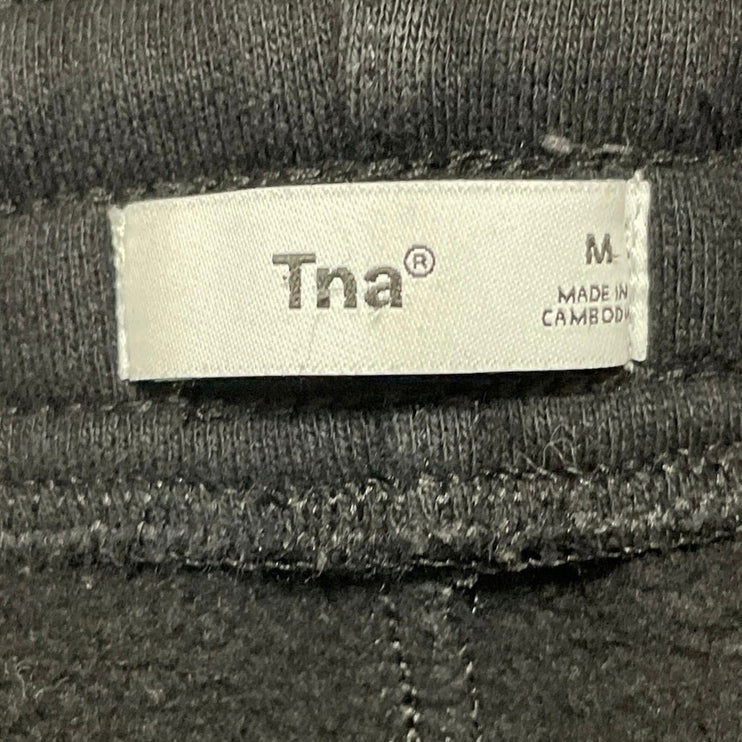 Aritzia TNA Cozy Women's Black Sweatfleece Boyfriend Jogger Sweat Pants Size M