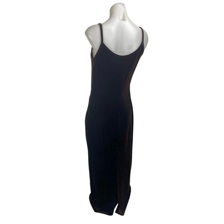 Jump Wendye Chaitin Brown Velvet Velour Sleeveless Cami Tank Maxi Slip Dress 8