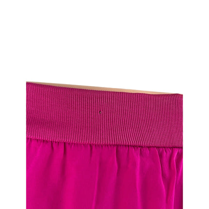 Liz Claiborne 100% Silk Women's Pink Elastic Waist Knee Length Pencil Skirt Sz S