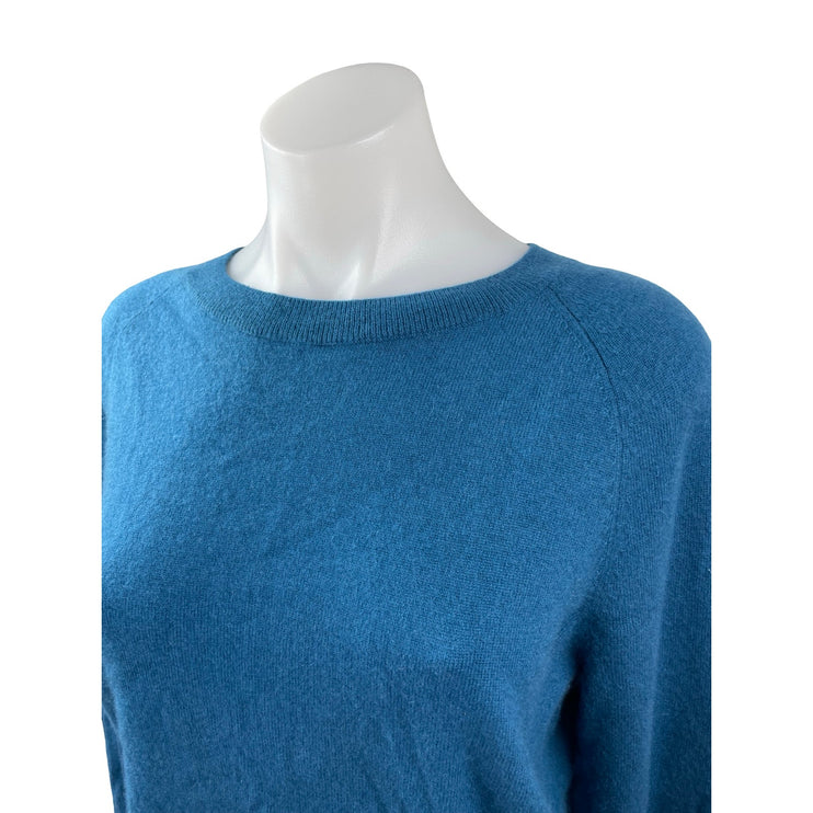 Dries Van Noten Women Blue 100% Cashmere Crewneck Long Sleeve Sweater Top Size S