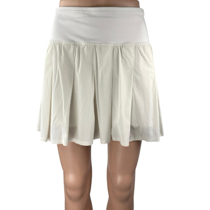 Joy Lab Womens White Pleated A Line Tennis Golf Athletic Mini Skort Skirt Sz XL