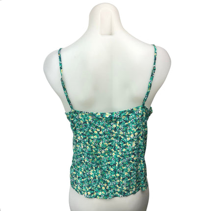 Old Navy Green Multicolor Floral V-neck Spaghetti Strap Cami Camisole Tank Top S