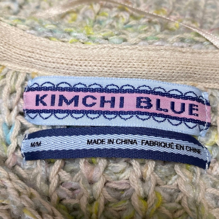 Urban Outfitters Kimchi Blue Space Station Cream Green Chunky Knit Sweater Top M