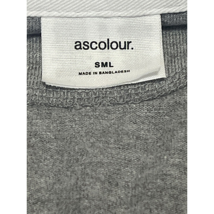 Ascolour Cellar Drop Mens Gray Embroidered Long Sleeve Colla Polo Sweater Top OS
